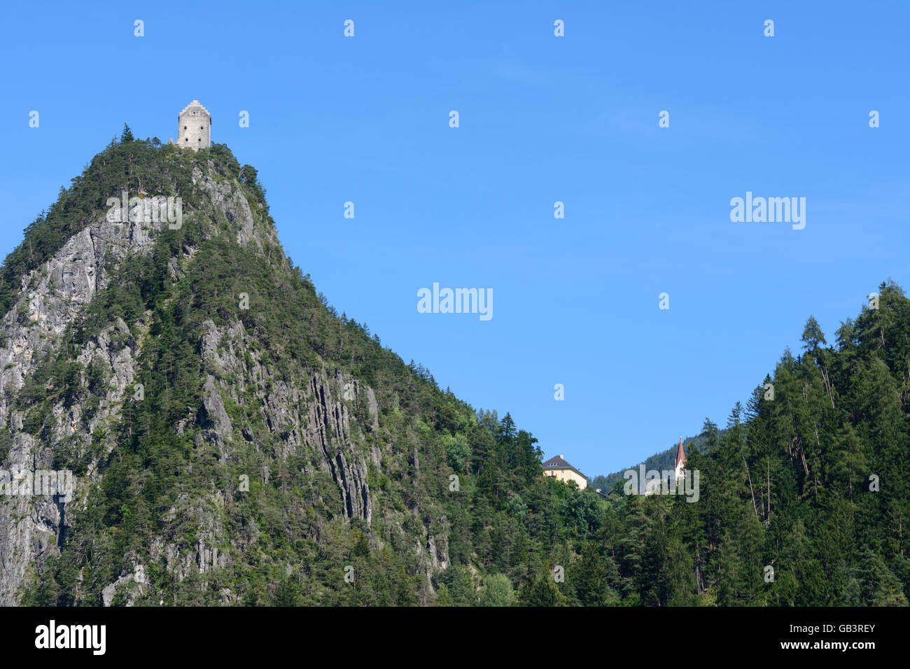 Zams Castle Kronburg Austria Tirol, Tyrol Stock Photo