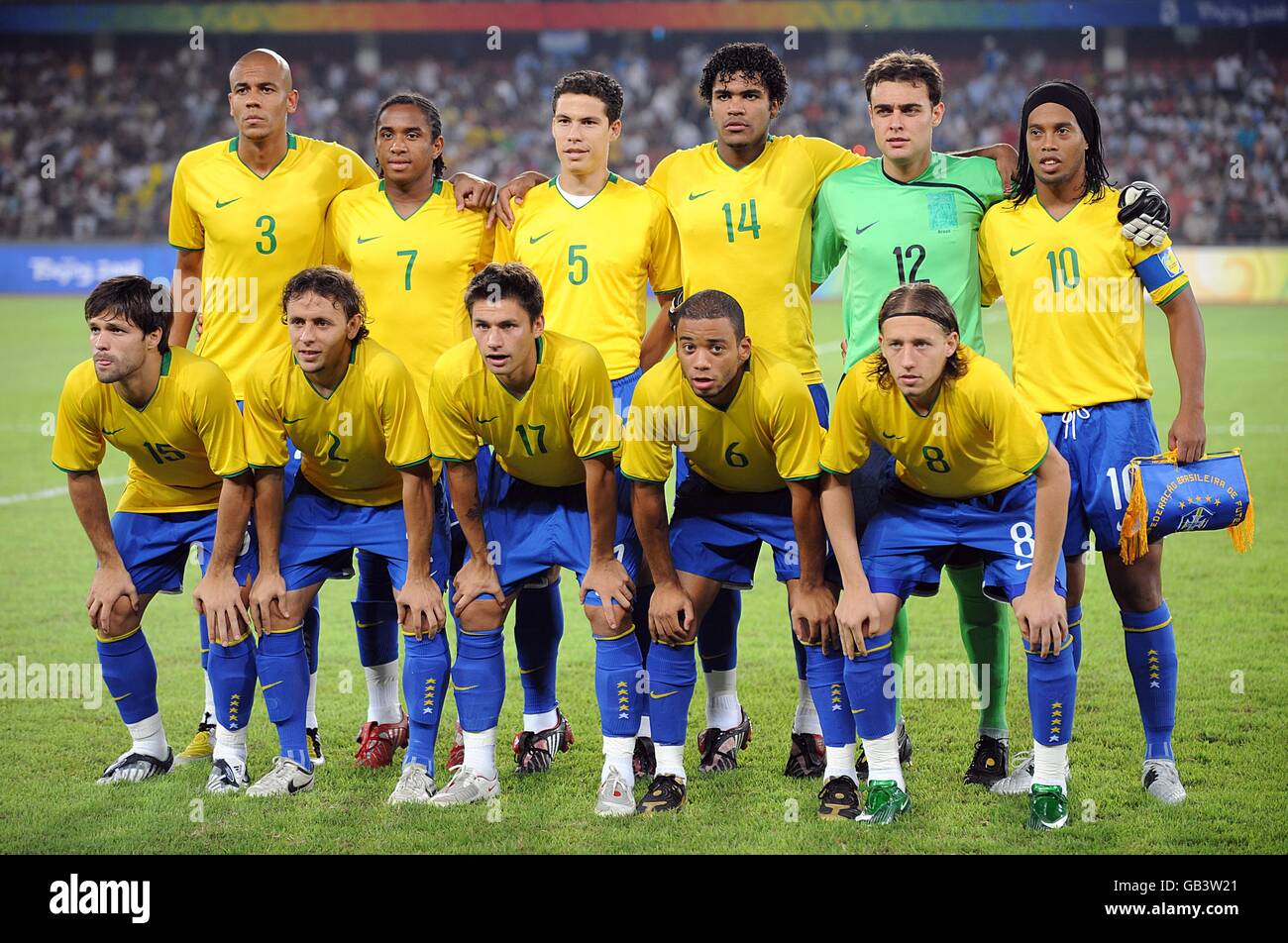 Olympics - Beijing Olympic Games 2008 - Day Eleven. Brazil team group Stock Photo