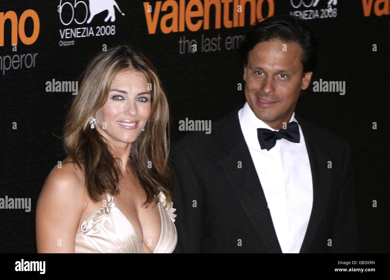 Elizabeth Hurley and her husband Arun Nayer arriving for the the