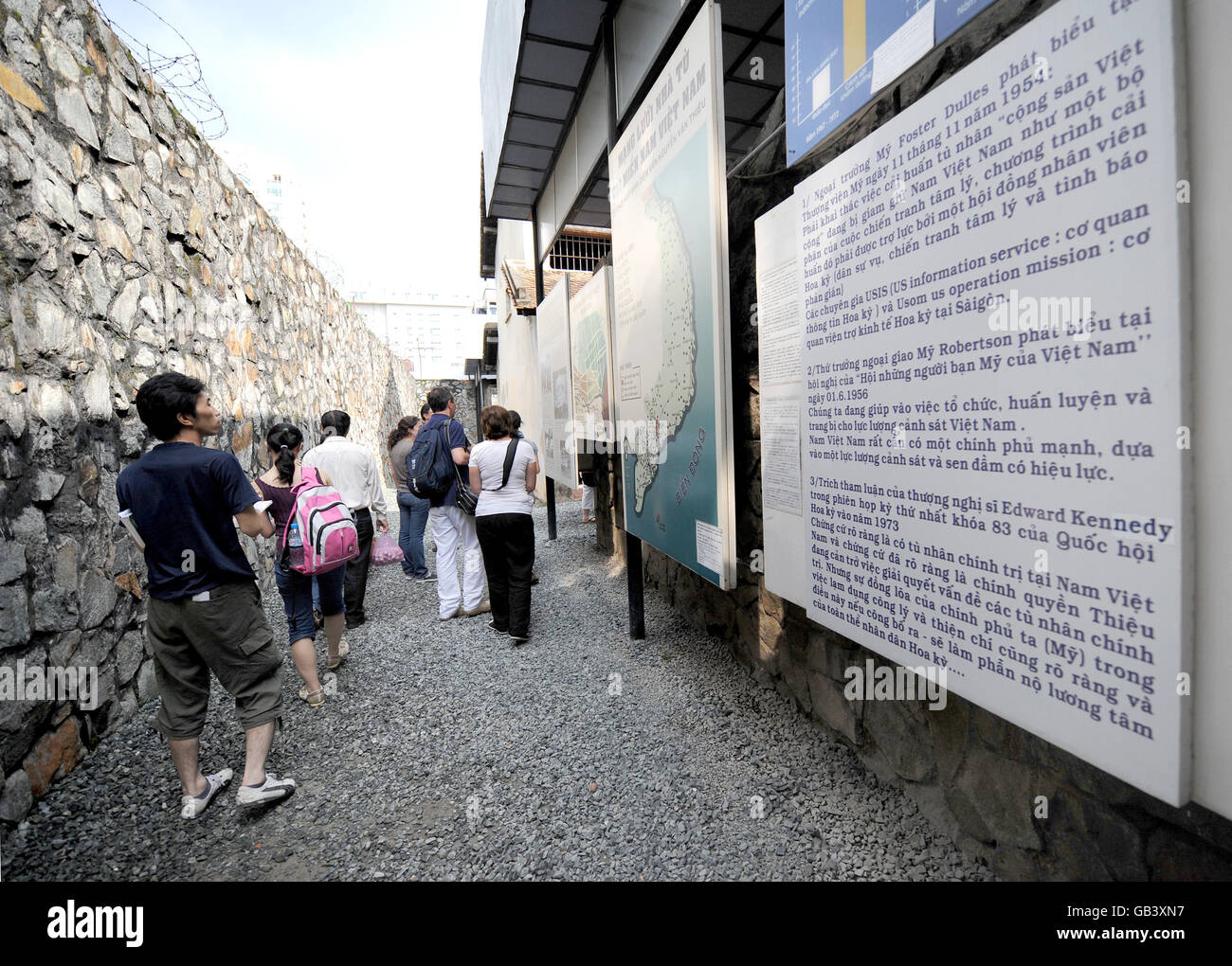 Tourists visit war remnants museum in ho chi minh city hi-res stock ...