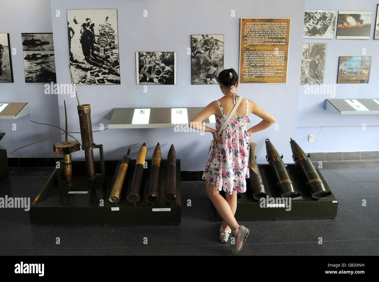 Tourists visit the War Remnants Museum in Ho Chi Minh City, Vietnam ...