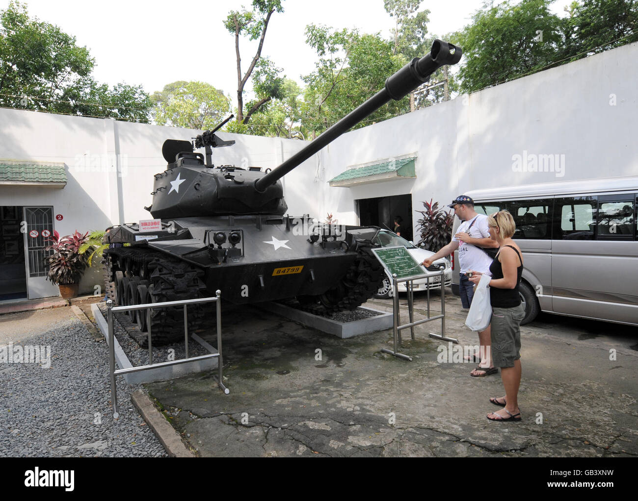 Tourists visit war remnants museum in ho chi minh city hi-res stock ...