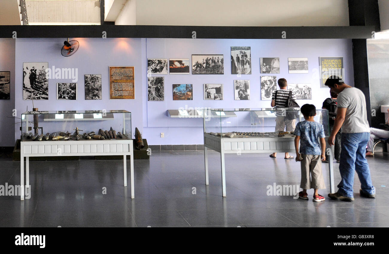 Tourists visit the War Remnants Museum in Ho Chi Minh City, Vietnam ...