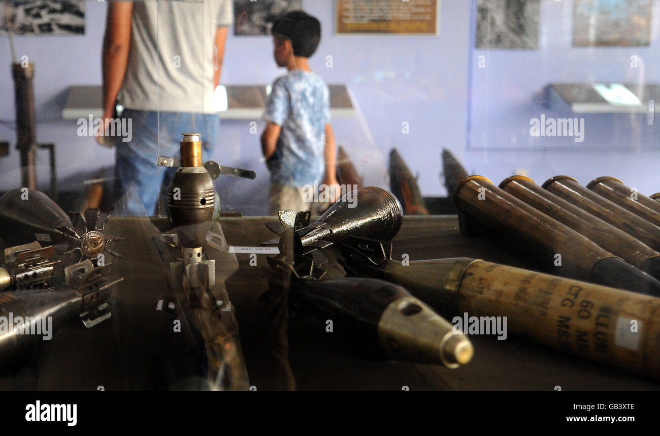 Tourists visit war remnants museum in ho chi minh city hi-res stock ...