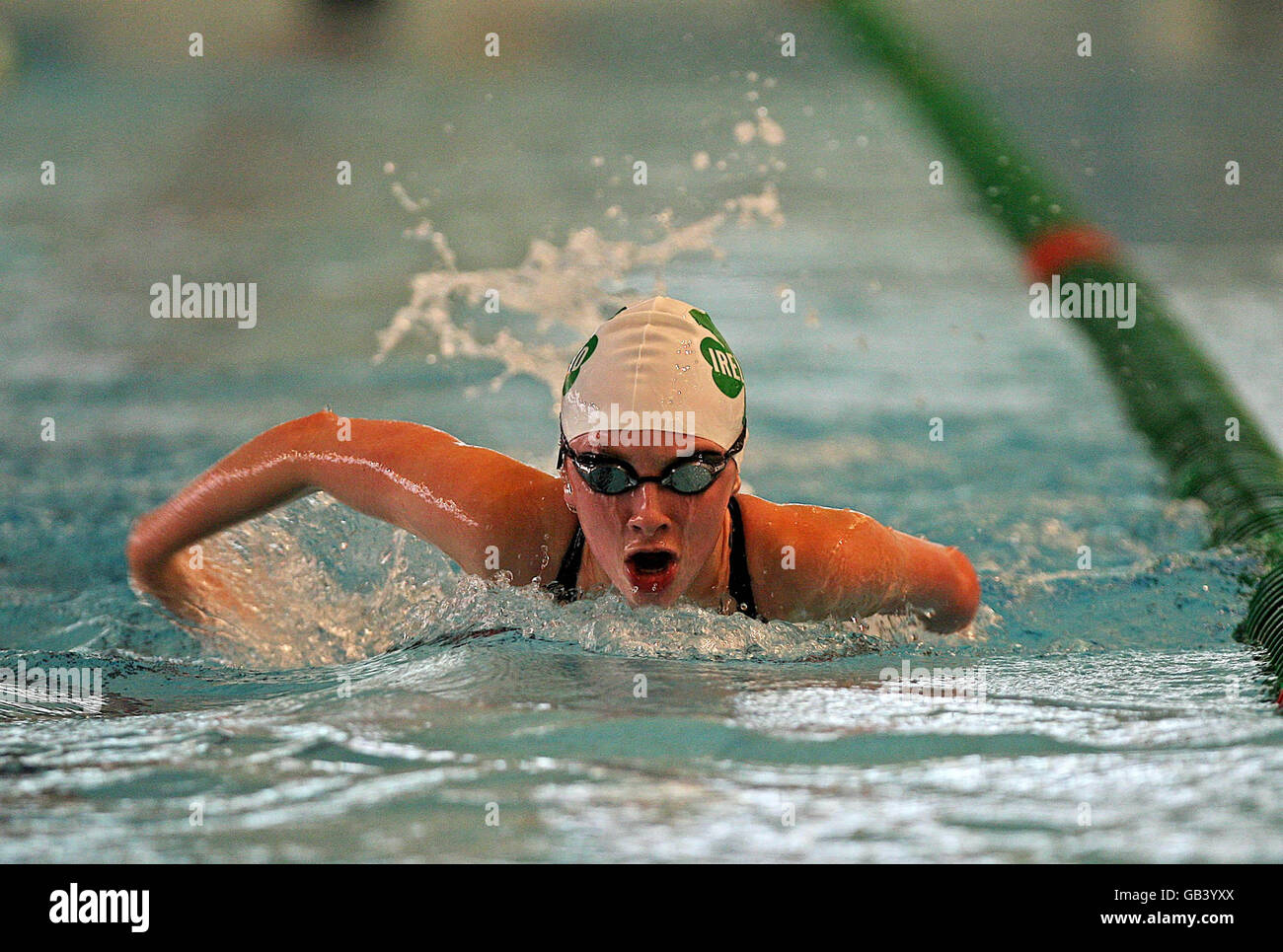 Paralympics - Beijing Paralympic Games 2008. Republic of Ireland's Swimmer Ellen Carol Keane during training at the National Aquatics Centre in Beijing, China. Stock Photo