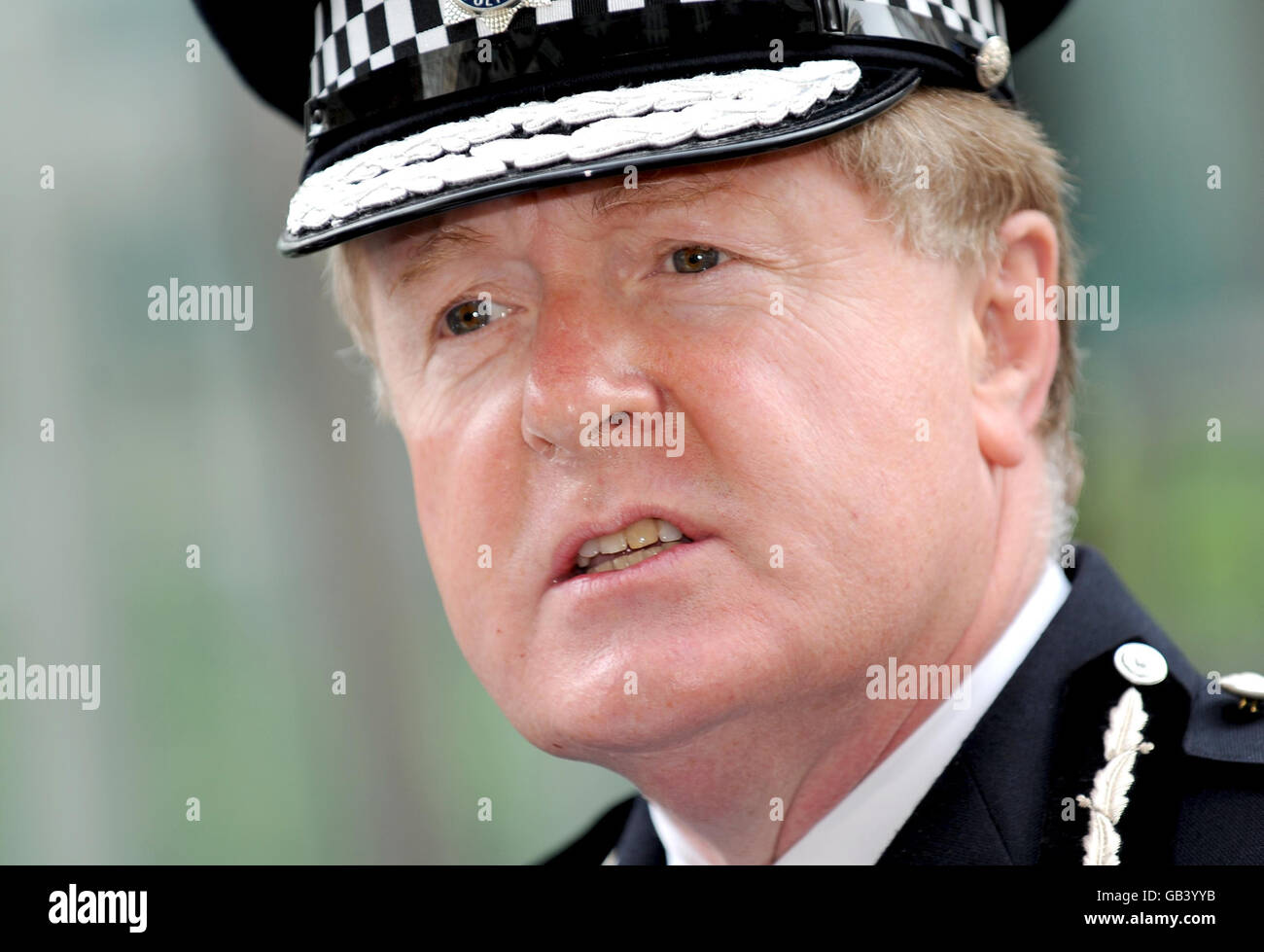 Metropolitan Police Commissioner Sir Ian Blair press conference Stock