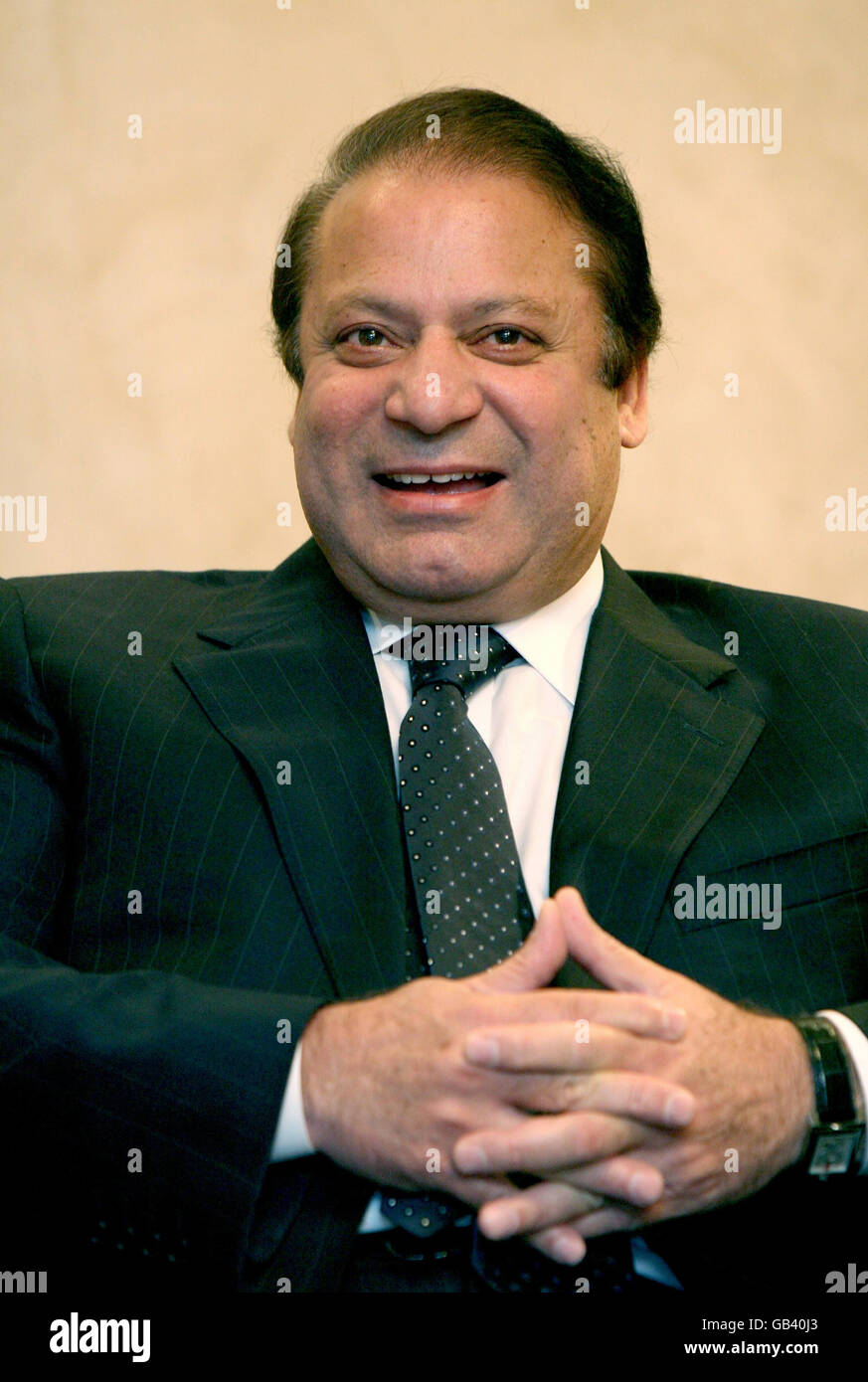 The former Pakistani Prime Minister Nawaz Sharif at Punjab House in