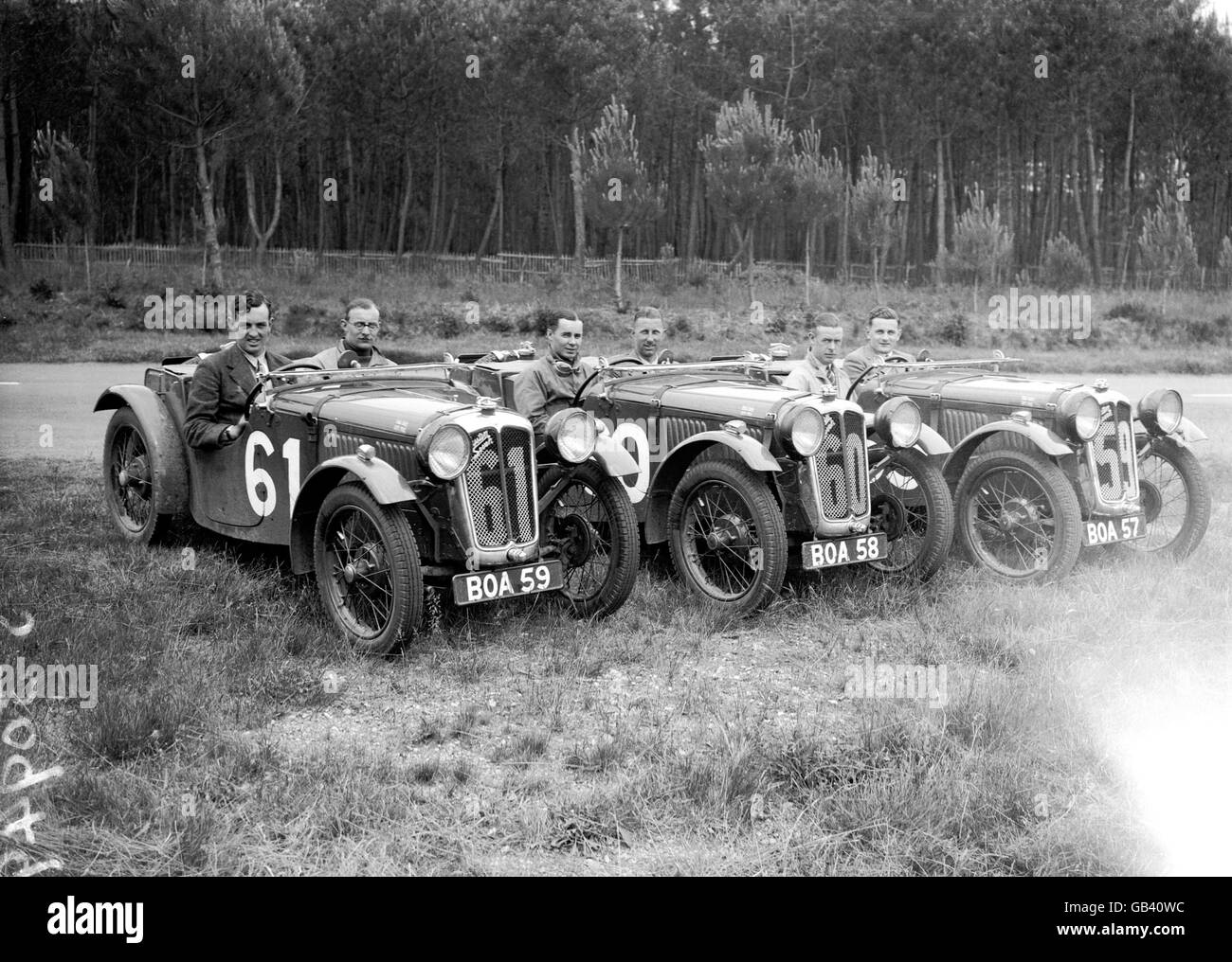 (LR) The Austin team in their respective Austin Sevens Charles