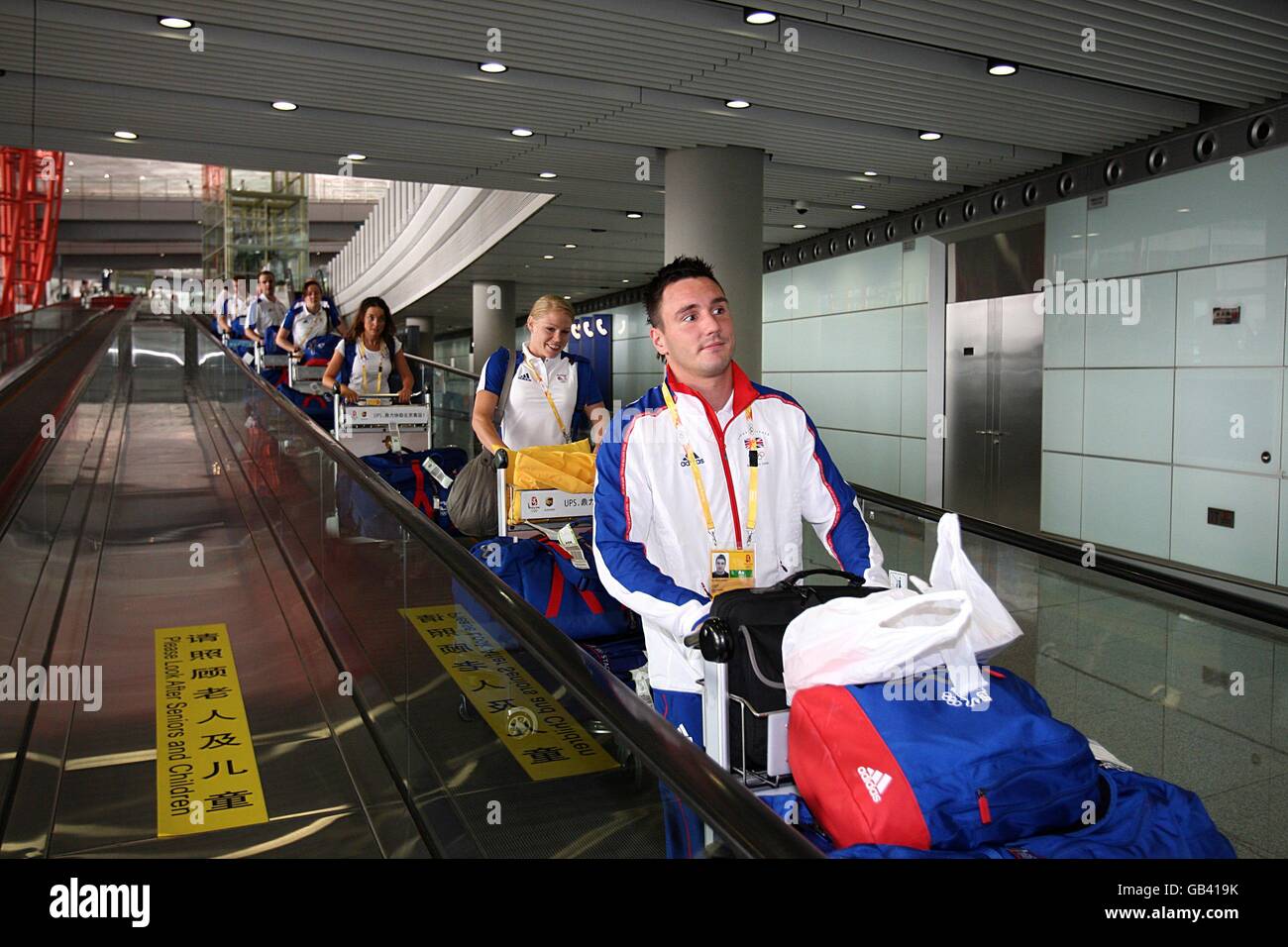 Olympics - Beijing Olympic Games 2008. The British diving team arrive ...