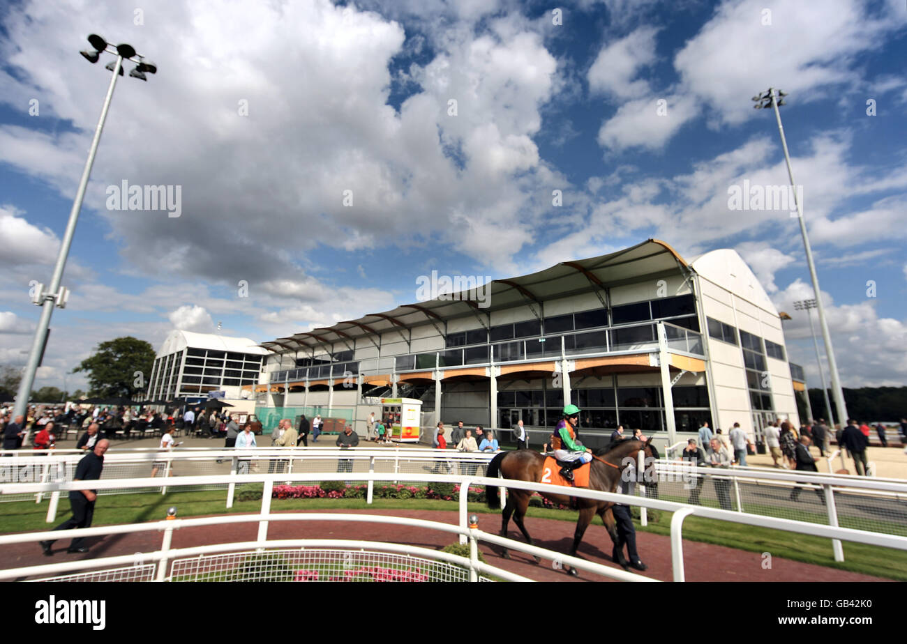 Horse Racing - Great Leighs. General view of Great Leighs Racecourse Stock Photo