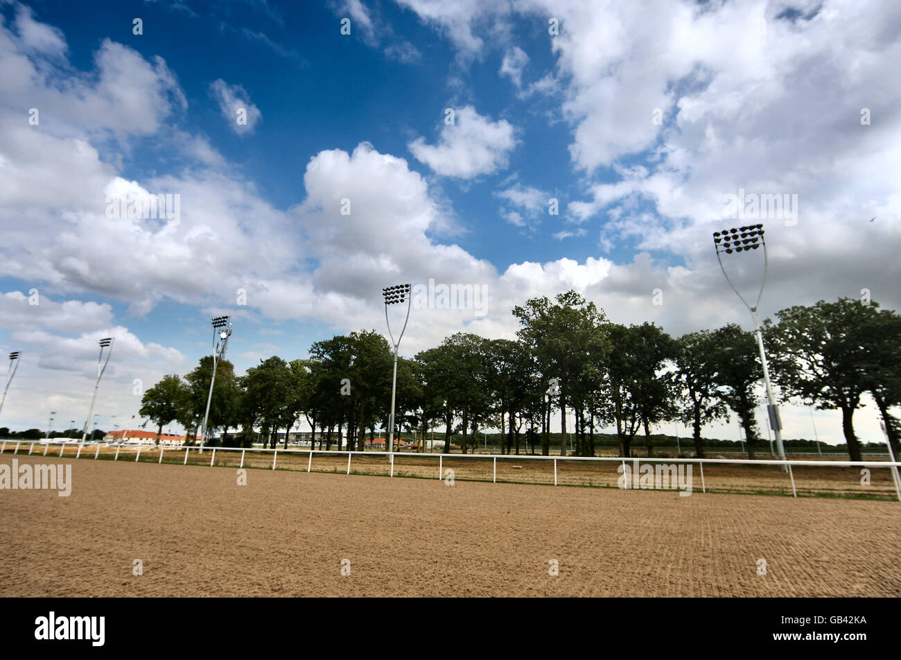 Horse Racing - Great Leighs. General view of Great Leighs Racecourse Stock Photo