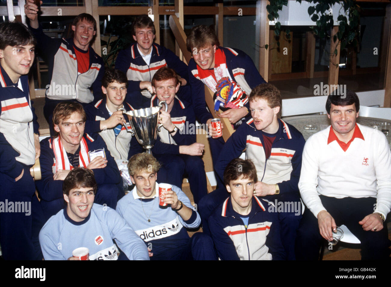 Soccer European Cup Winners Cup Aberdeen Celebration. Alex McLeish