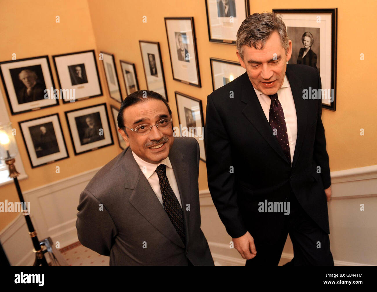 Pakistan President Asif Ali Zardari visits UK Stock Photo