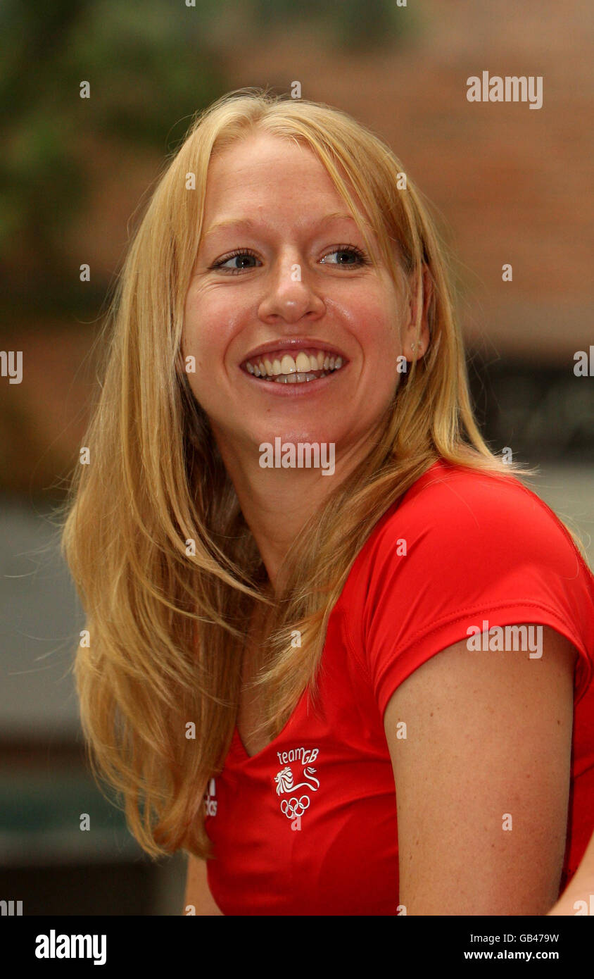 Olympics - Beijing Olympic Games 2008 - Day Thirteen. Great Britain badminton player Gail Emms at a Team B&Q media breakfast in Beijing, China. Stock Photo
