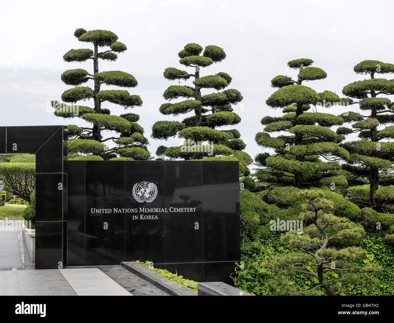 United Nations Memorial Cemetery, Busan,  province Gyeongsangnam-do, South Korea, Asia Stock Photo