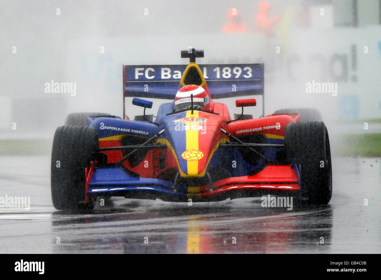Motor Racing Superleague Formula Race Donington Park Fc Basel S Max Wissel In Action Stock Photo Alamy