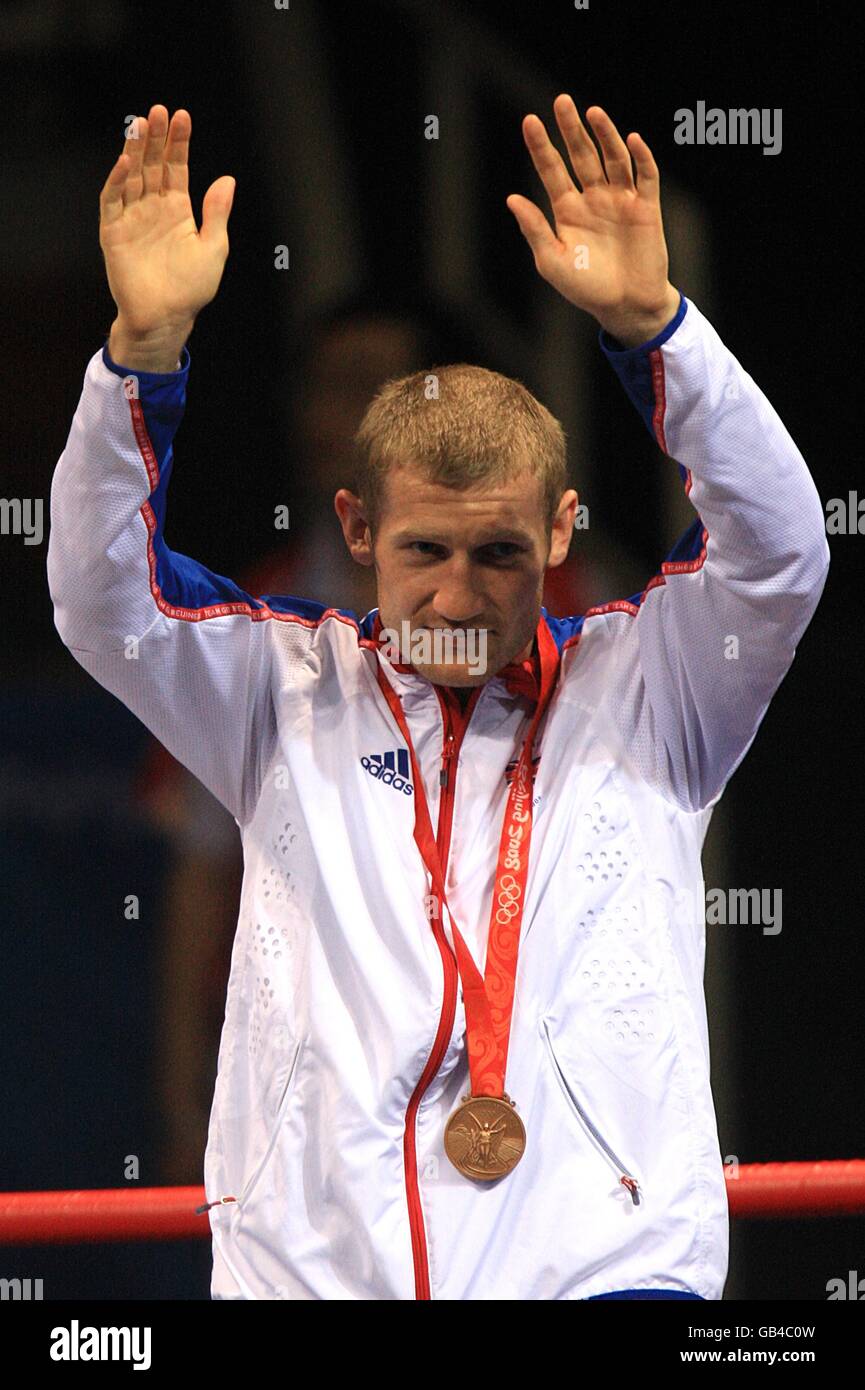 Tony Jeffries Great Britain's Tony Jeffries celebrates winning his bronze medal in