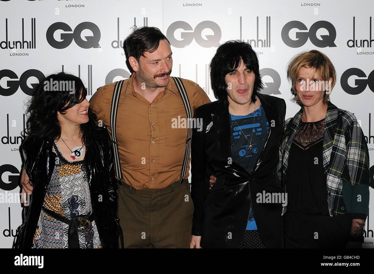 Julian Barratt (second left)and Noel Fielding (second right) arrive with their guests for the GQ Men of the Year Awards 2008, Royal Opera House, Covent Garden, London. Stock Photo