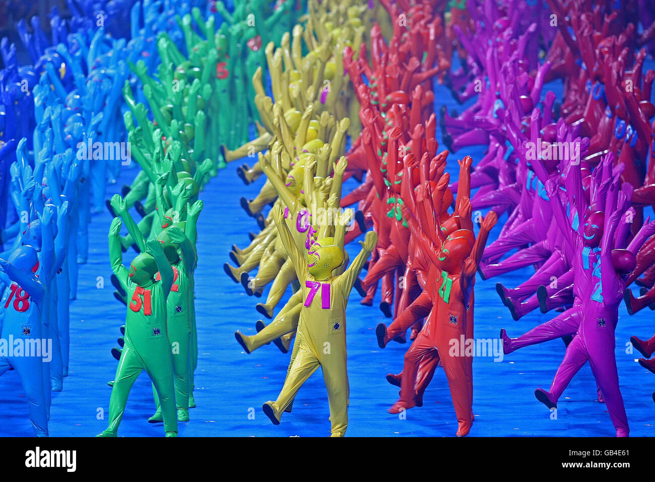 A Scene from the Beijing Paralympic Games 2008 Opening Ceremony at the National Stadium, Beijing, China. Stock Photo