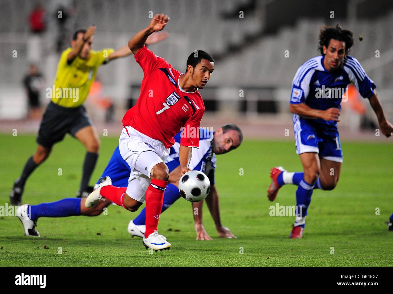 Soccer - FIFA World Cup 2010 - Qualifying Round - Group Six - Andorra v England - Olympic Stadium - Barcelona Stock Photo