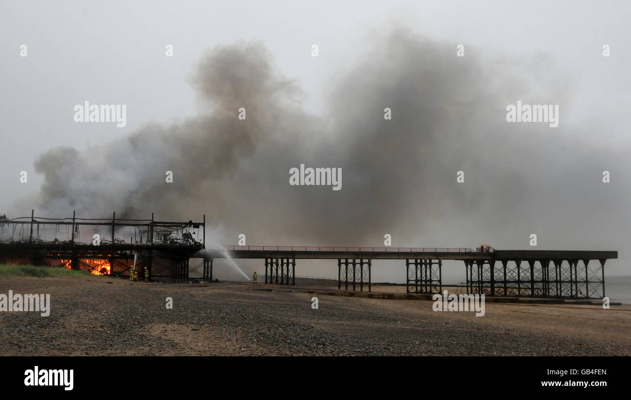 Fleetwood pier fire Stock Photo Alamy