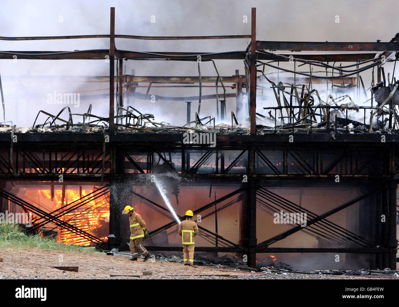 Fleetwood pier fire Stock Photo Alamy