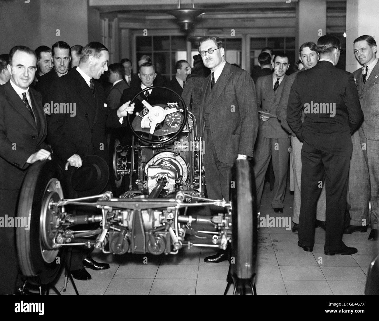 Motor Racing Malcolm Campbell London 1935 Stock Photo Alamy