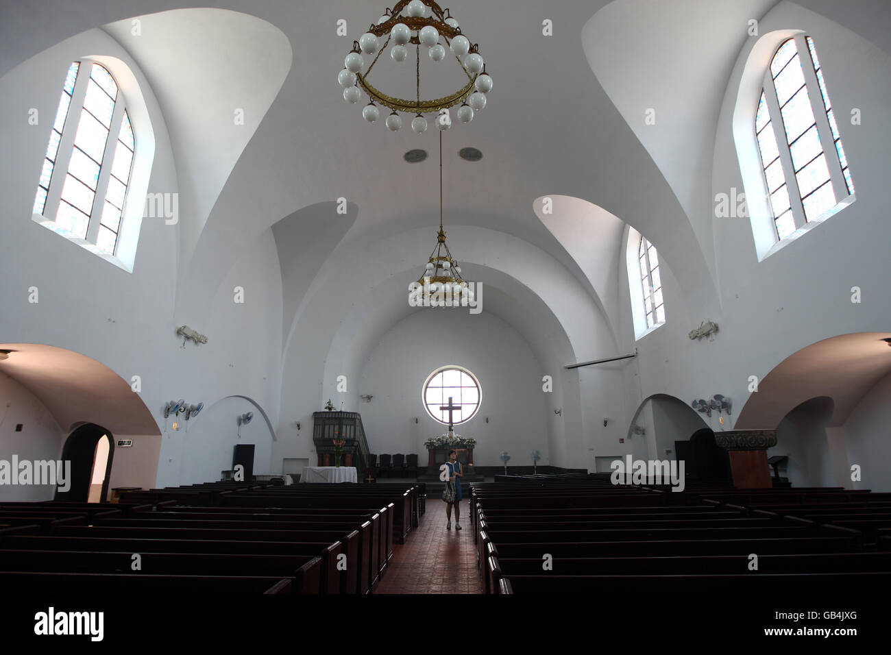 China Travel stock. Christian Church Qingdao, built in 1908 by the German settlers. Stock Photo