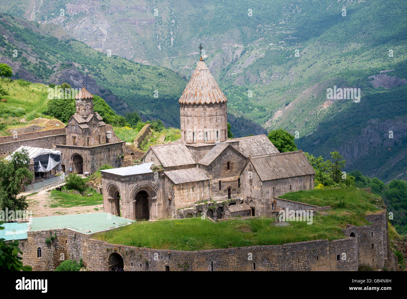 Panoramic view of Tatev monastery and Vorotan gorge in Armenia Stock ...