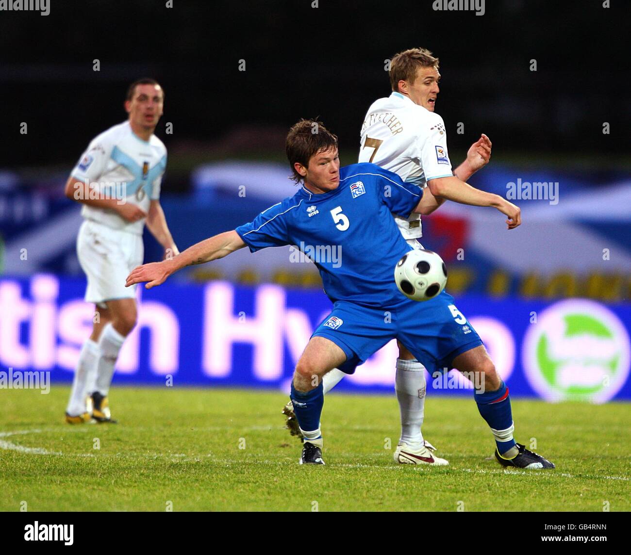 Soccer - FIFA World Cup 2010 - Qualifying Round - Group Nine - Iceland v Scotland - Laugardalsvollur Stadium Stock Photo