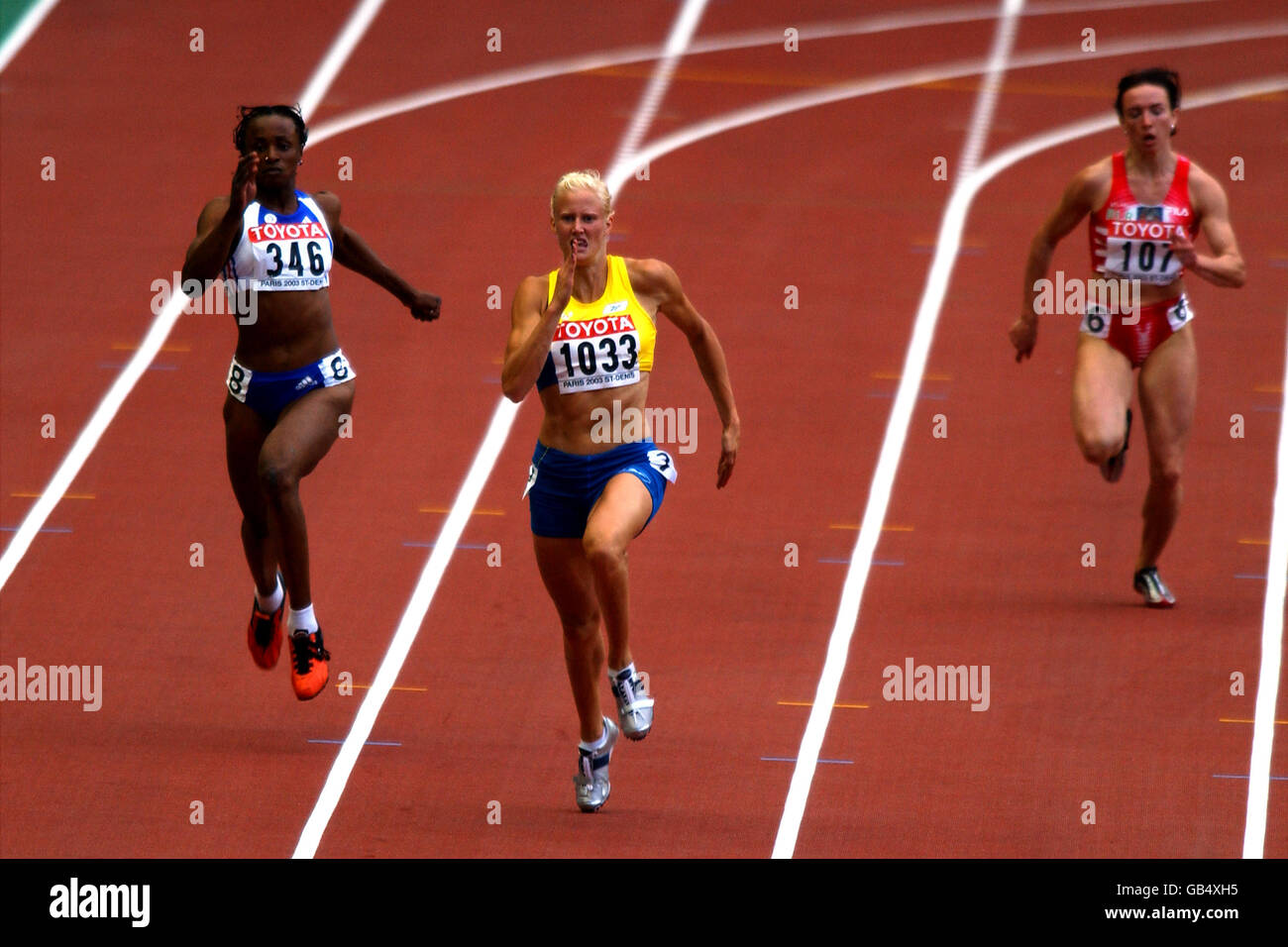 Athletics - IAAF World Athletics Championships - Paris 2003 - Women's Heptathlon Stock Photo