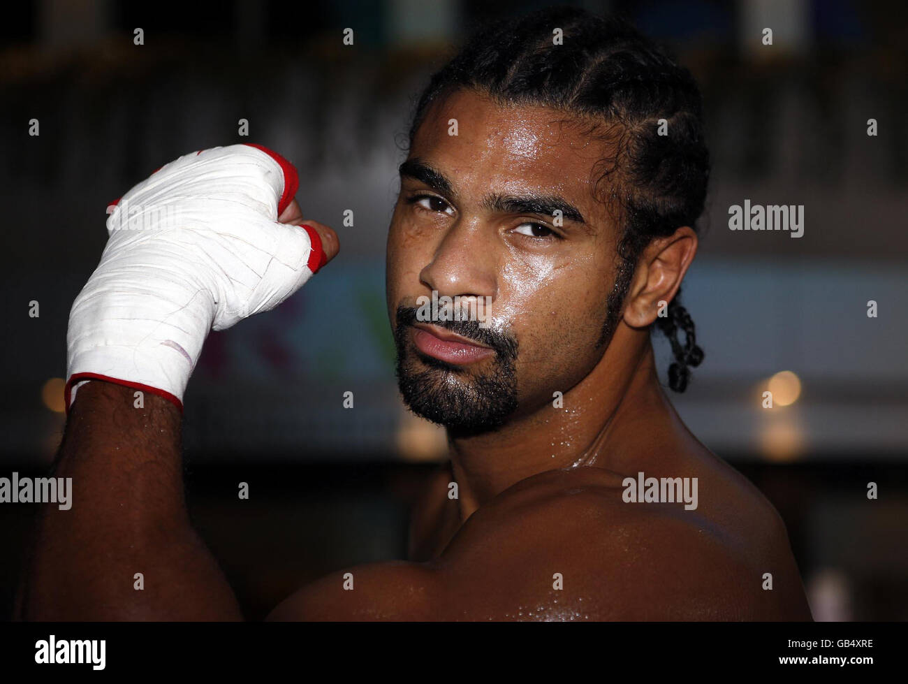 Boxing - David Haye Media Work Out - O2 Arena Stock Photo