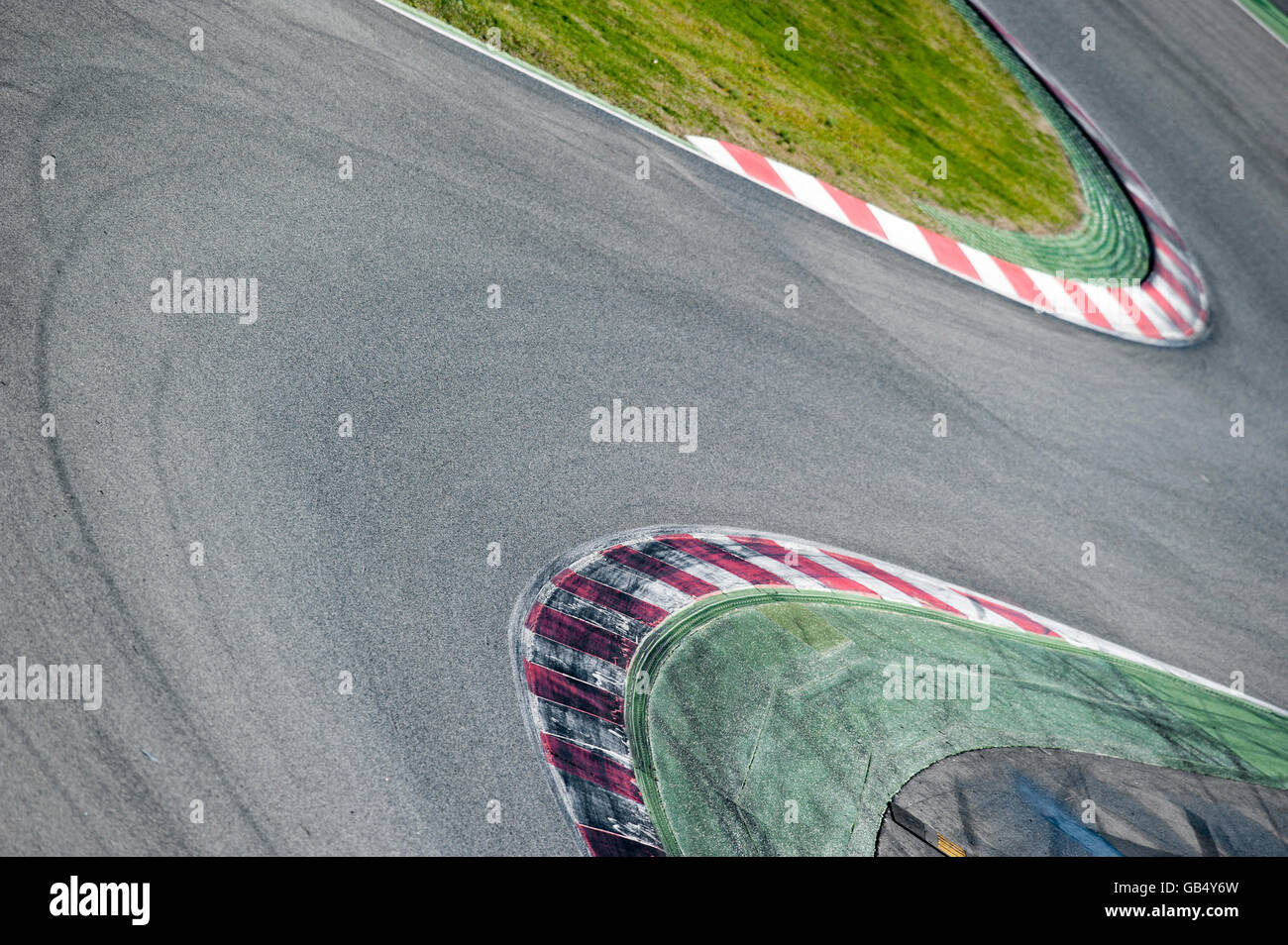 Scurve at the Circuit de Catalunya race track in Barcelona, Spain