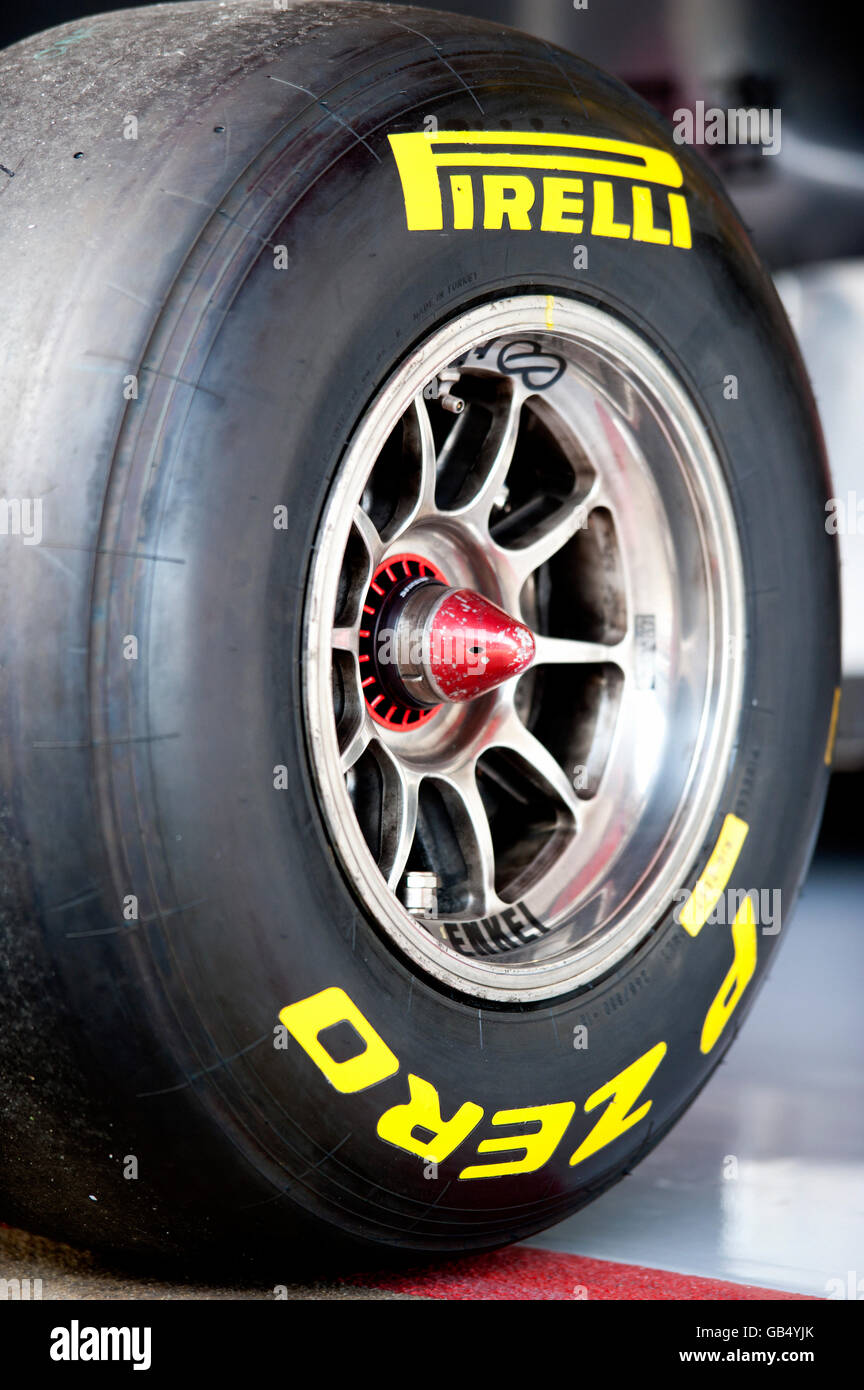 Pirelli P Zero tyre, motor sports, Formula 1 testing at the Circuit de  Catalunya, Circuit de Barcelona, Barcelona, Spain, Europe Stock Photo -  Alamy