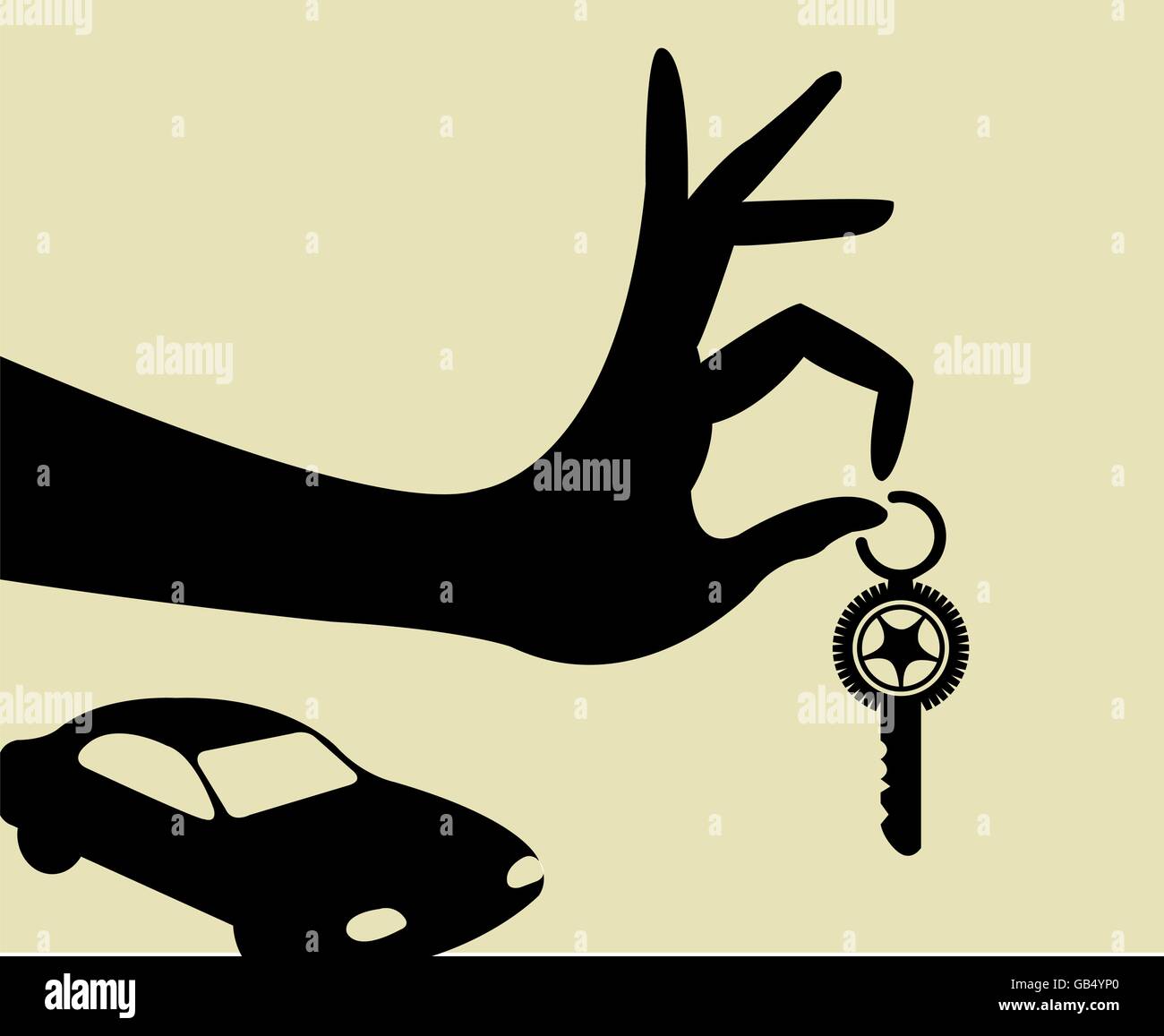 Key hanging door Stock Vector Images - Alamy