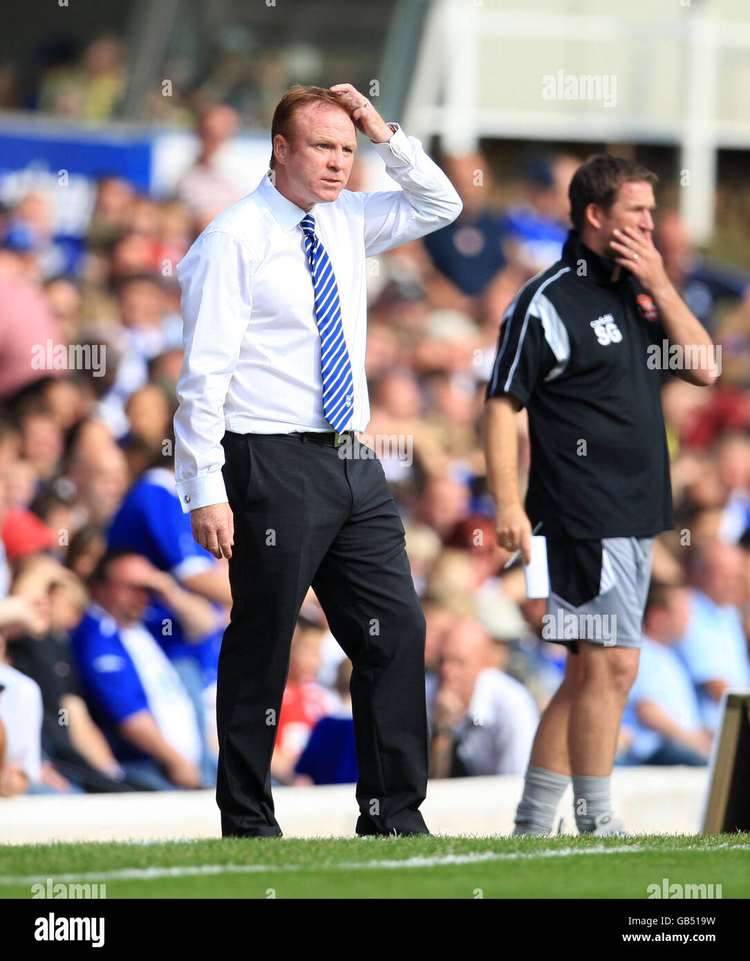 Soccer - Coca-Cola Football League Championship - Birmingham City v Blackpool - St Andrews Stadium. Birmingham City's Manager Alex McLeish during the game Stock Photo