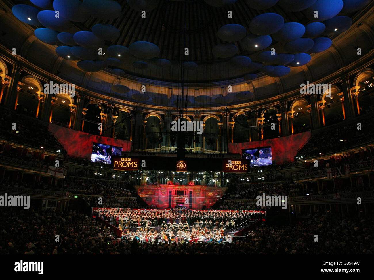 A general view of The Last Night of the Proms at the Royal Albert Hall, London. Stock Photo