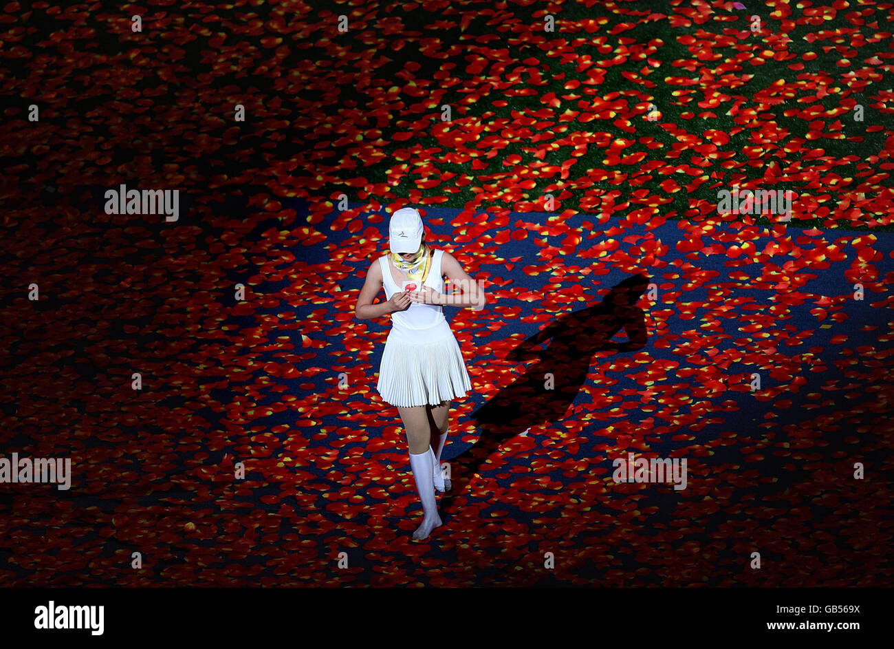 A performer during the Closing Ceremony at the National Stadium in Beijing, China. Stock Photo