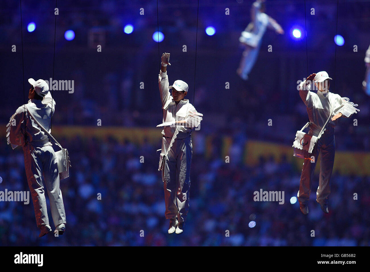 Performers during the Closing Ceremony at the National Stadium in Beijing, China. Stock Photo