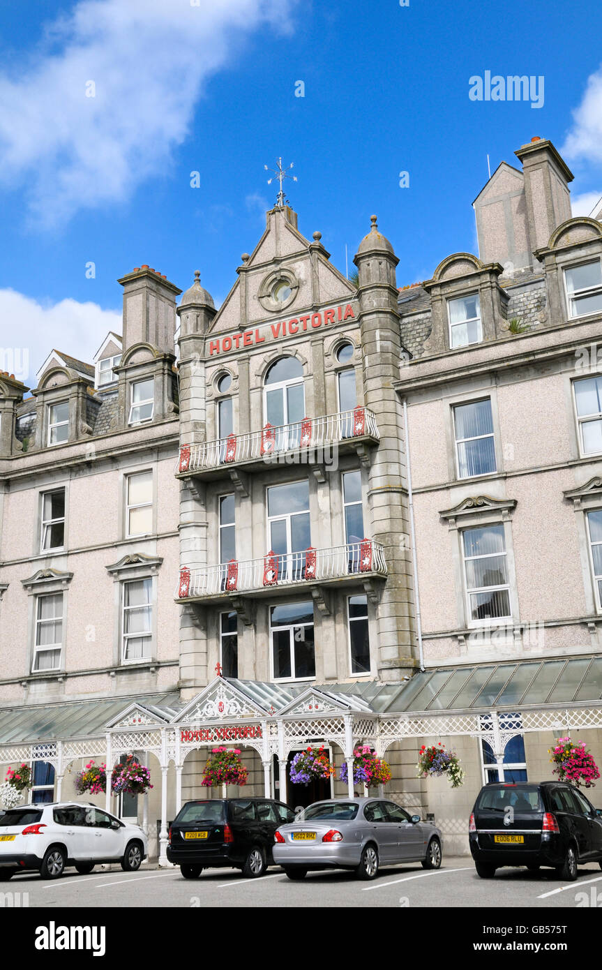 Hotel Victoria, Newquay, Cornwall, England, UK Stock Photo