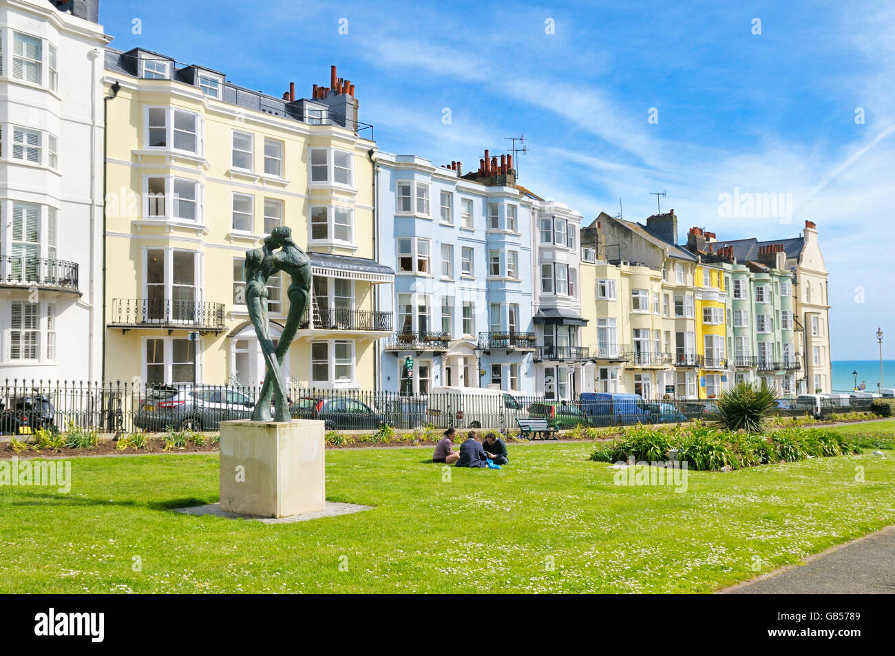 New Steine Gardens and AIDS Memorial Sculpture, Kemptown Village, Brighton, East Sussex, England, UK Stock Photo