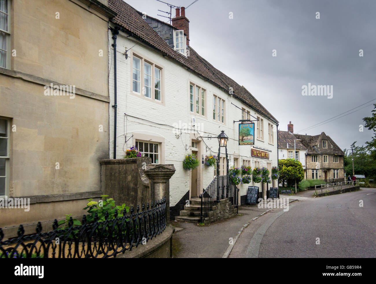 The Old Ham Tree public house in the village of Holt, Wiltshire, UK Stock Photo