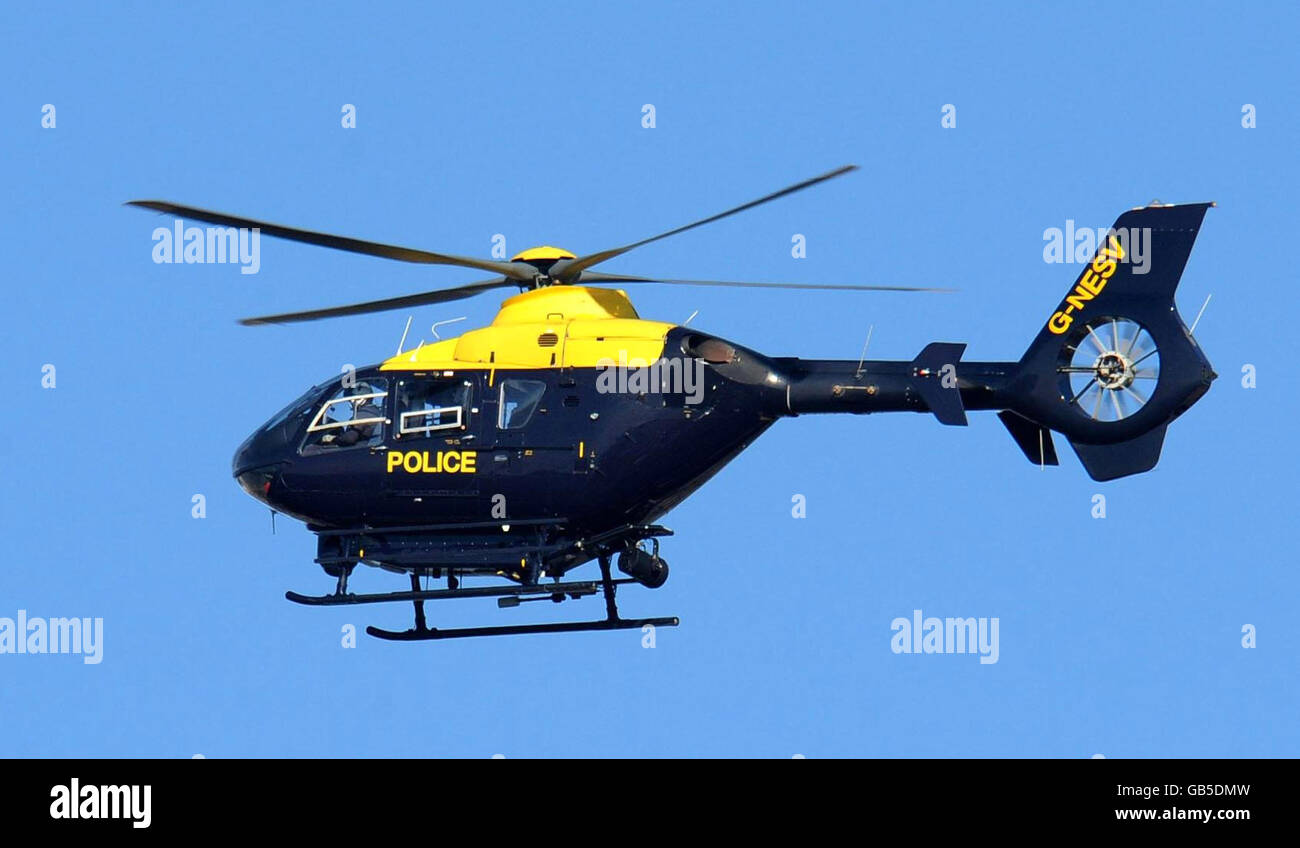 Northumbria Police helicopter Stock Photo