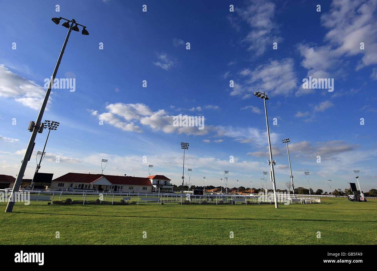 Horse Racing, Great Leighs. General view of Great Leighs Racecourse Stock Photo