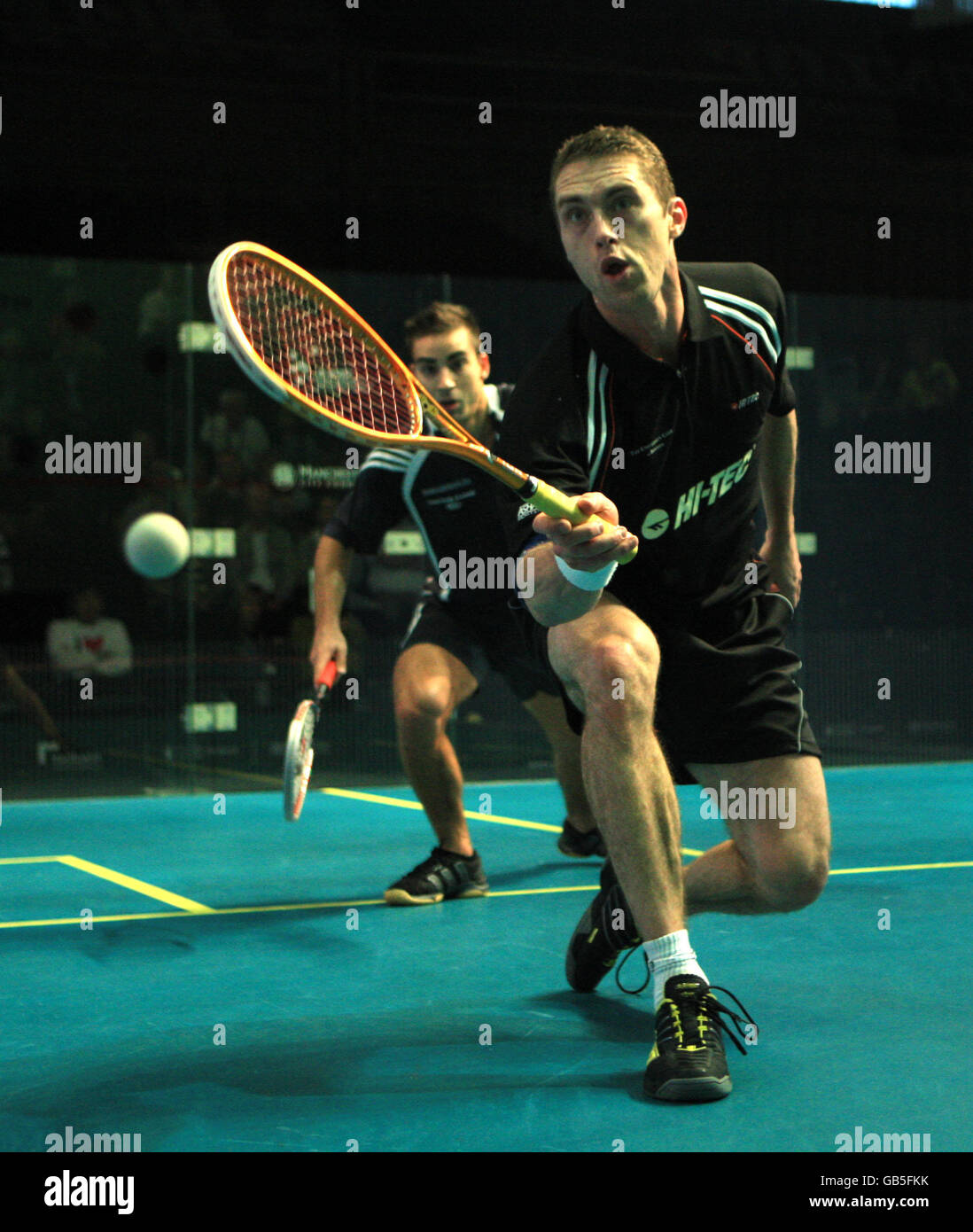 Australia's David Palmer on his way to defeating Hungary's Mark Krajcsak Stock Photo