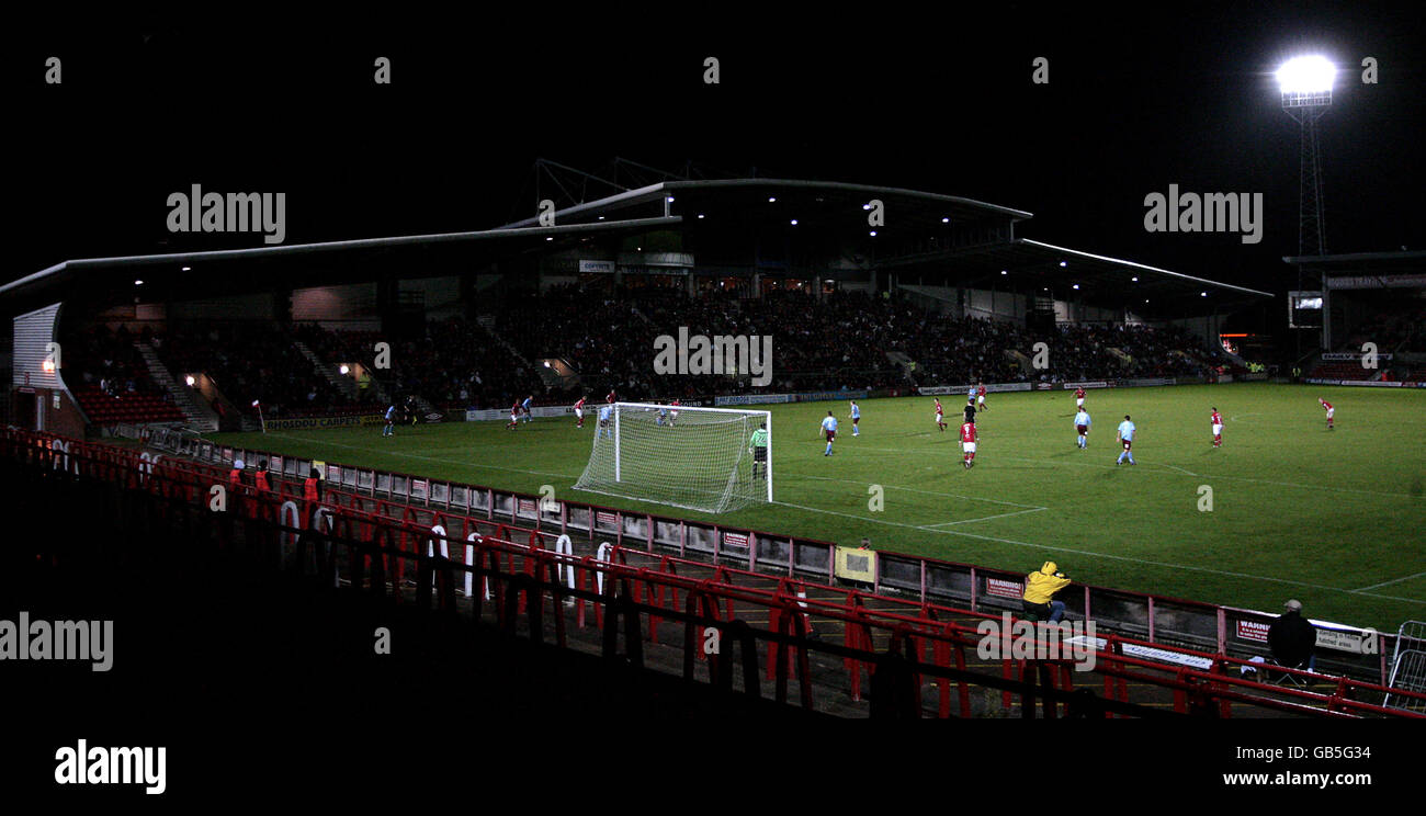 Soccer blue square premier league wrexham york city racecourse ground