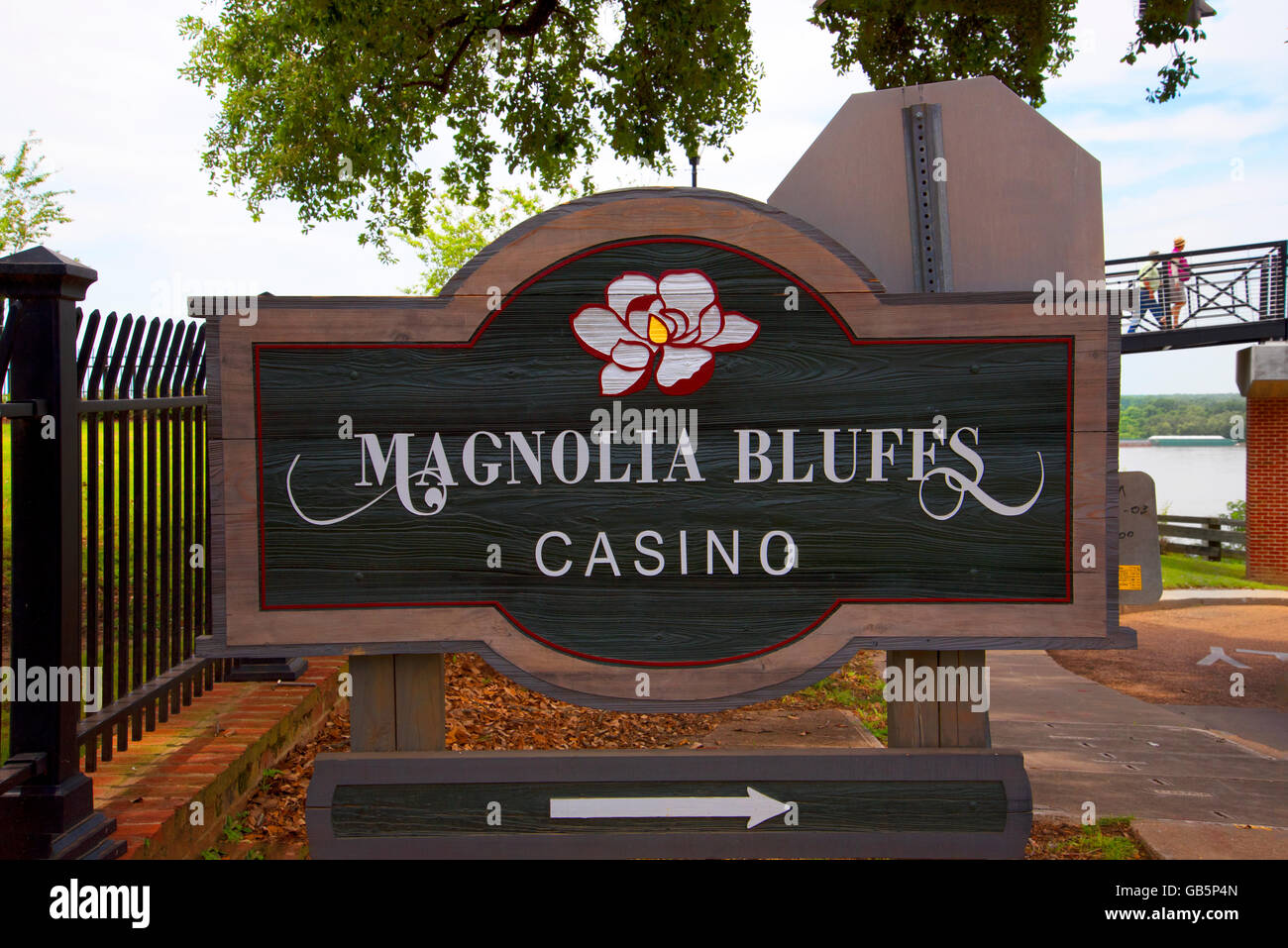 Small Riverside Park in Natchez overlooking the River Mississippi on