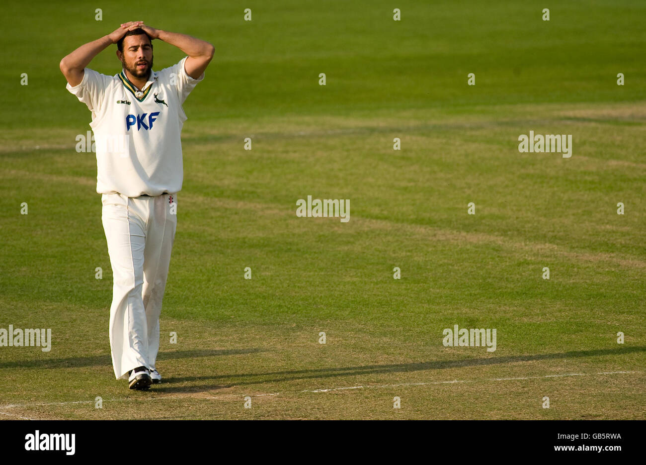 Nottinghamshire's Andre Adams during the LV County Championship, Division One match at Trent Bridge, Nottingham. Stock Photo