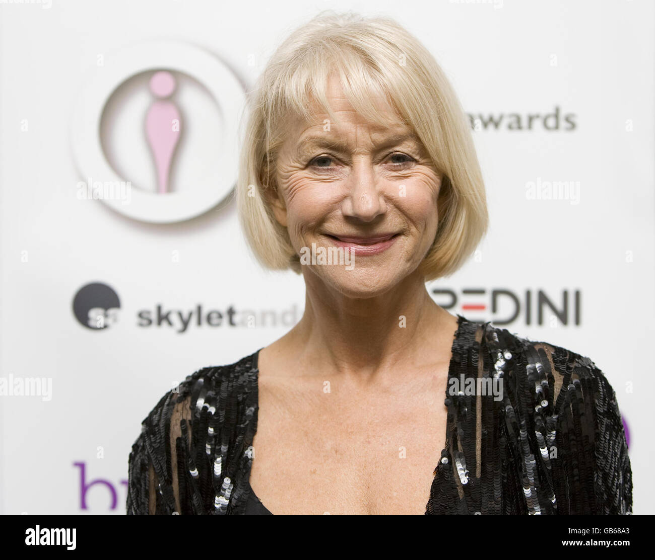 Dame Helen Mirren arrives for the 2008 Inspiration Awards ceremony held at Cadogan Hall in central London. Stock Photo
