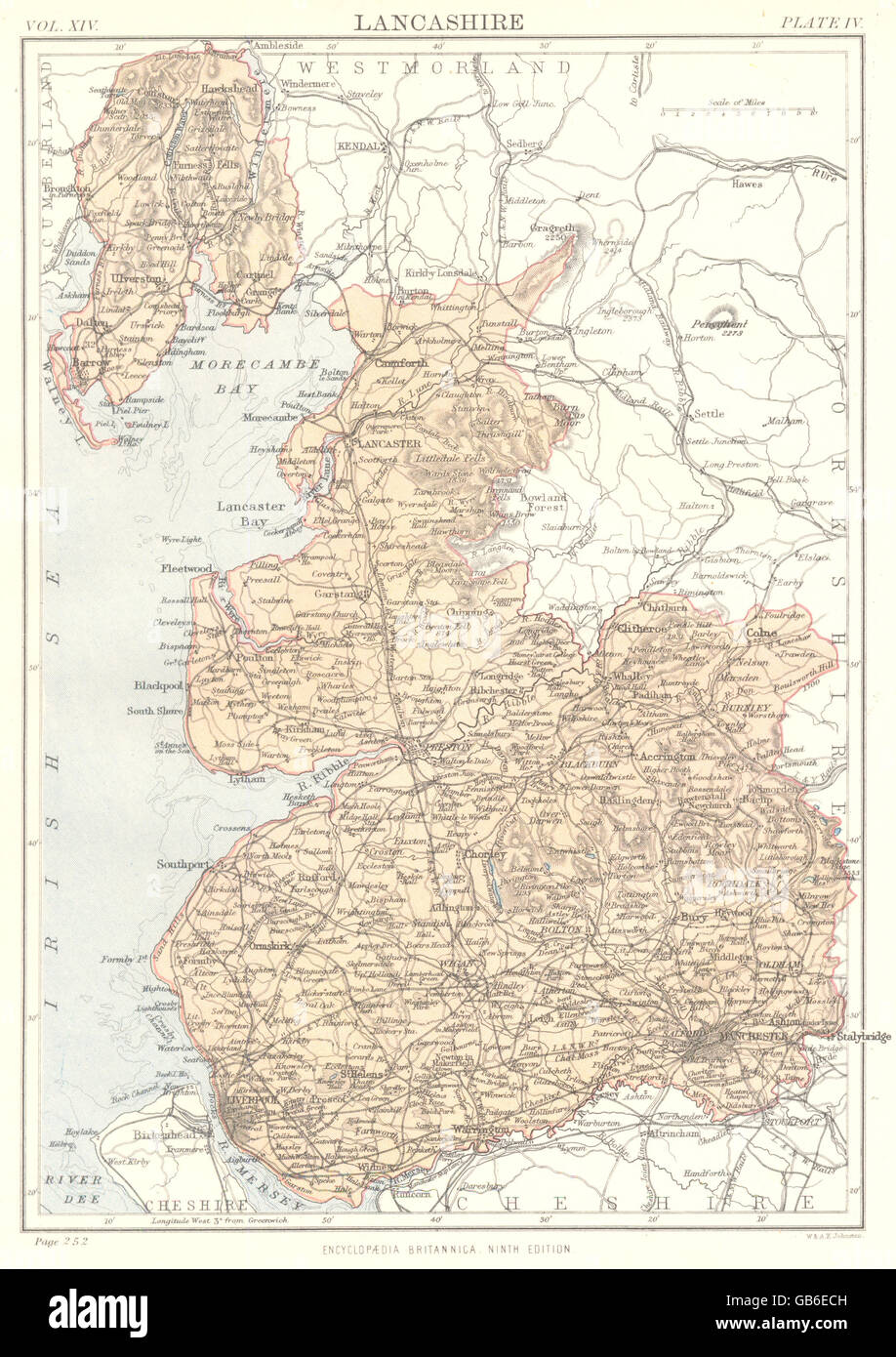 Lancashire map hires stock photography and images Alamy